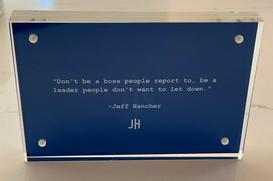 JHE Blue Acrylic Quote Box