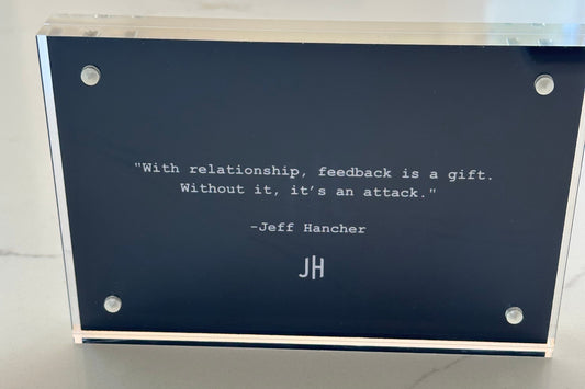 JHE Navy Acrylic Quote Box