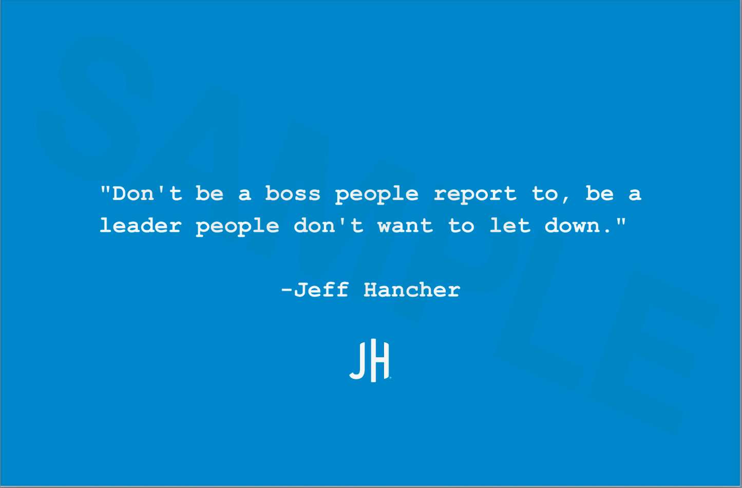 JHE Blue Acrylic Quote Box